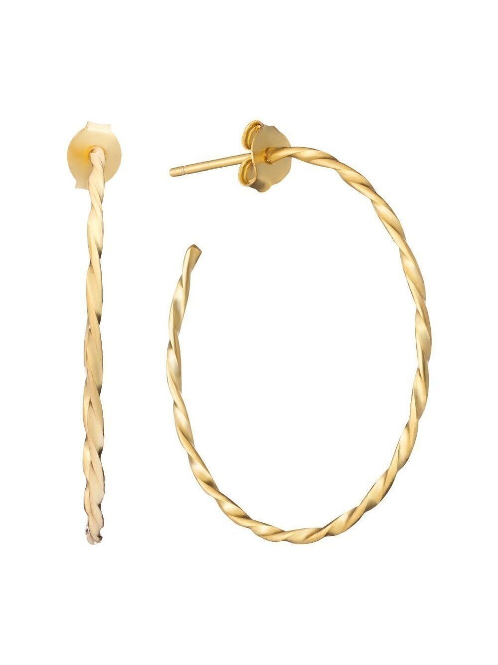 Delicate Twist Hoop Earrings